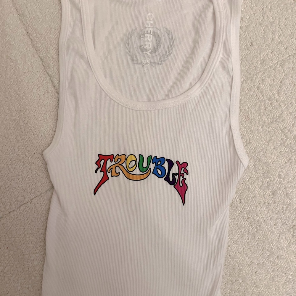 Cherry LA trouble tank top! 🌈